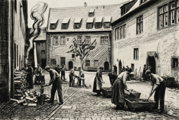 Eine Burg wird saniert