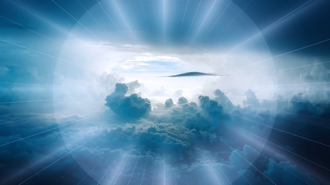 clouds, landscape, beyond, heaven, shine, majestic, religion, faith, light, nature, horizon, the end, resurrection, rebirth, vision, gate of heaven, transition